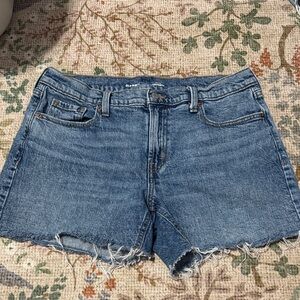 Old Navy Mid Rise Boyfriend Blue Denim Shorts